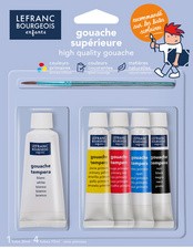 LEFRANC BOURGEOIS Gouachefarbe, 5er Set, 4 x10ml + 1 x20ml