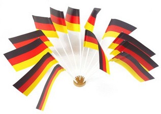 PAPSTAR Flaggen mit Stiel "Germany", schwarz/rot/gelb