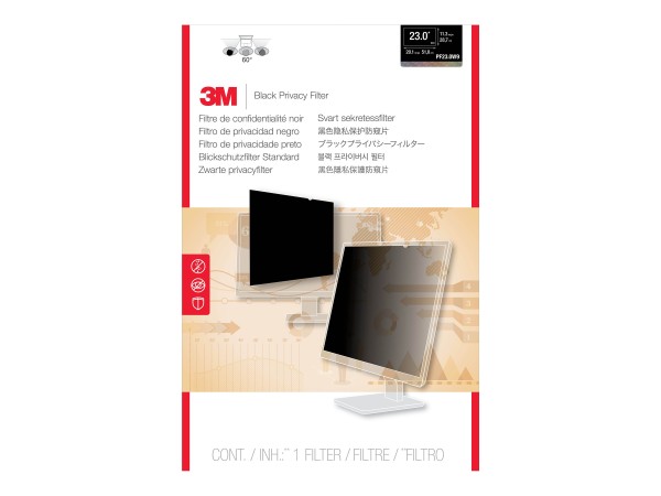 3M PF23.0W9 PRIVACY FILTER BLACK 7000021450