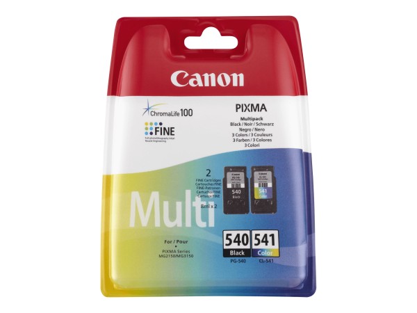 CANON PG 540 / CL 541 Multipack 2er Pack Schwarz, Farbe (Cyan, Magenta, Gel 5225B006
