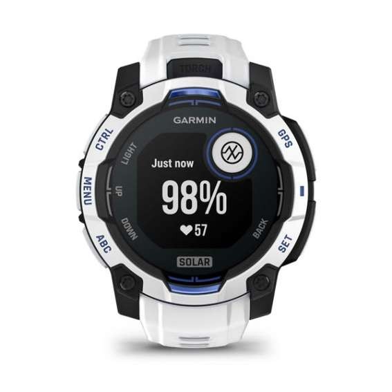 GARMIN Instinct 3 Solar 45mm Schwarz/Steinweiß 010-02934-03