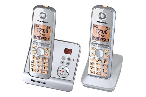 PANASONIC KX-TG6722GS perlsilber Duo mit AB KX-TG6722GS