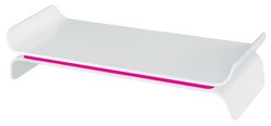 LEITZ Monitorständer Ergo WOW, aus Kunststoff, weiß/pink