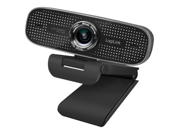 LOGILINK Webcam 1080p FHD Webcam + Dual-Mikro 100° schwarz UA0378