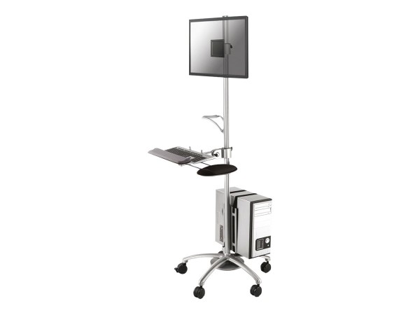 NEOMOUNTS mobiler Arbeitsplatz für PC, Flachbildschirm (max. 27"/69 cm), Ta FPMA-MOBILE1800