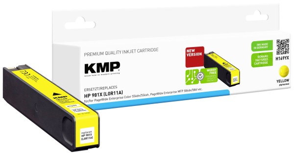 KMP KMP Patrone HP NR.981X yellow pigm. 10000 S. H169YX refilled