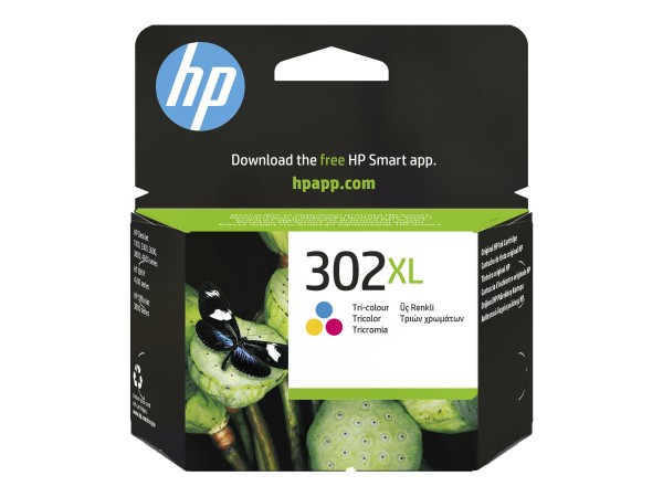 HP 302XL dreifarbig Tintenpatrone F6U67AE#UUS