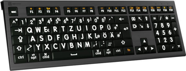 LOGIC-KEYBOARD LOGIC-KEYBOARD Tastatur USB QWERTZ Deutsch Schwarz