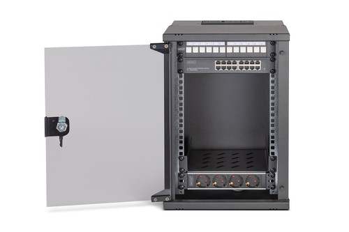 DIGITUS DIGITUS Netzwerk-Set 254 mm (10") - 9HE, 315x300 mm (BxT) sw