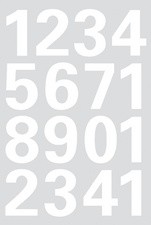 HERMA Zahlen-Sticker 0-9, Folie weiß, wetterfest