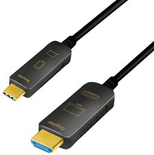 LogiLink USB 3.2 AOC Hybrid Glasfaserkabel, 4K/60Hz, 15 m