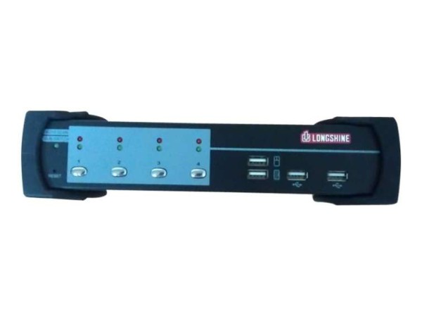 KVM Switch 4-Port LONGSHINE LCS-K704D USB/PS2/DVI (4x Kabel im Lieferumfan LCS-K704D