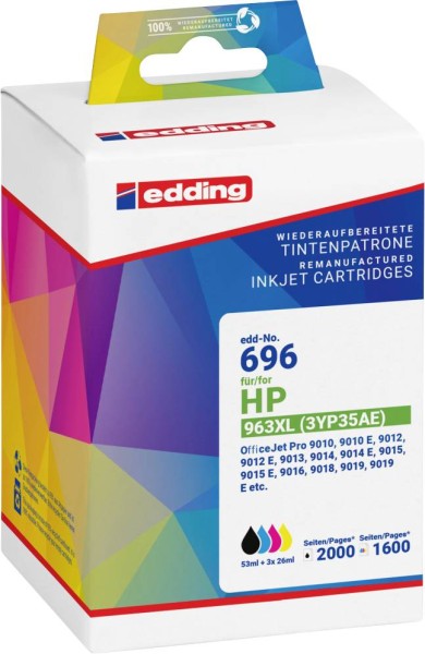 EDDING EDDING EDD-696 schwarz cyan magenta gelb Druckerpatrone kompatibel zu HP 963XL