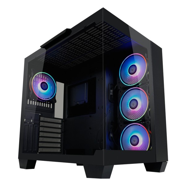 LC-POWER Case Midi LC-Power LC-809B-ON Shaded Gaming Black LC-809B-ON