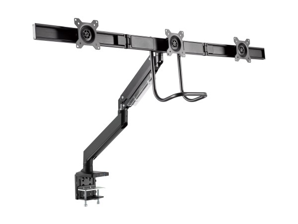 INTOS ELECTRONIC INLINE Tischhalterung mit Lifter und USB 3.0, beweglich, für 3 Monitore bis 69cm