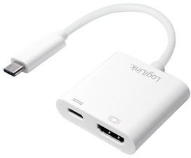 LogiLink USB-C - HDMI Ladeadapter, weiß