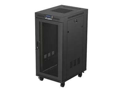 LANBERG 19" 24U 600x800 freist. LCD perfor.Tür V2 (FlatP.)sw FF01-6824-23BL