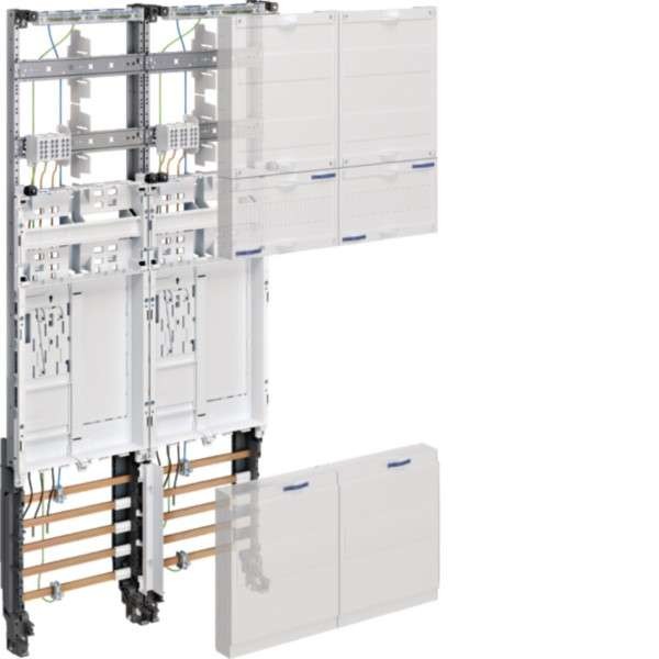 HAGER Komplettfeld 2ZP,eHz,H ZK3EL22 1050mm,2-feld ZK3EL22