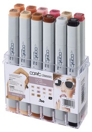 COPIC Marker classic, 12er Set Porträtfarben