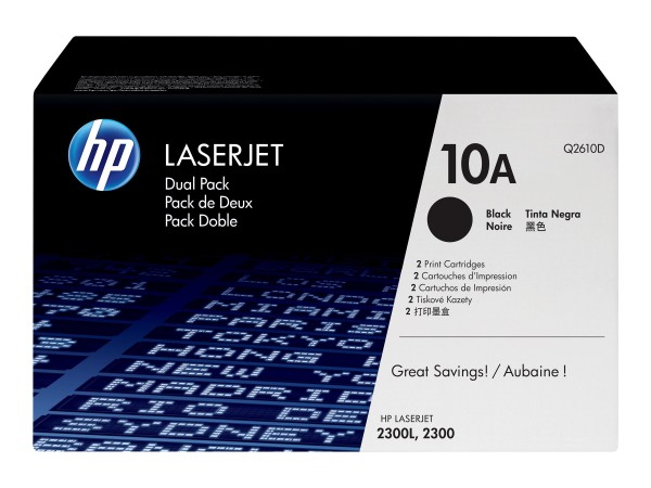 HP HP 10A 2er Pack Schwarz LaserJet Tonerpatrone (Q2610D)