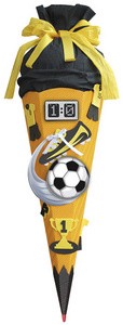 ROTH Schultüten-Bastelset "Soccer gelb/schwarz", 6-eckig