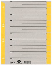 LEITZ Trennblätter, A4 Überbreite, Kraftkarton 230g/qm, grau