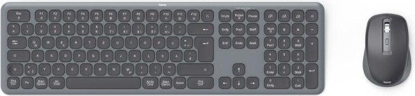 HAMA Multi-Device-Tastatur-Maus-Set WKM-550, kabellos, Funk/BT, SW, QWERTZ 00173065