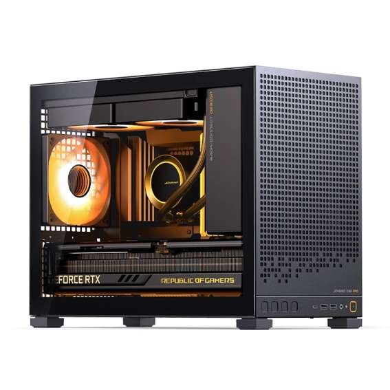 JONSBO D32 PRO Black PC-Gehäuse, Mini-Gehäuse, mATX, Tempered Glass - schwa D32 PRO BLACK