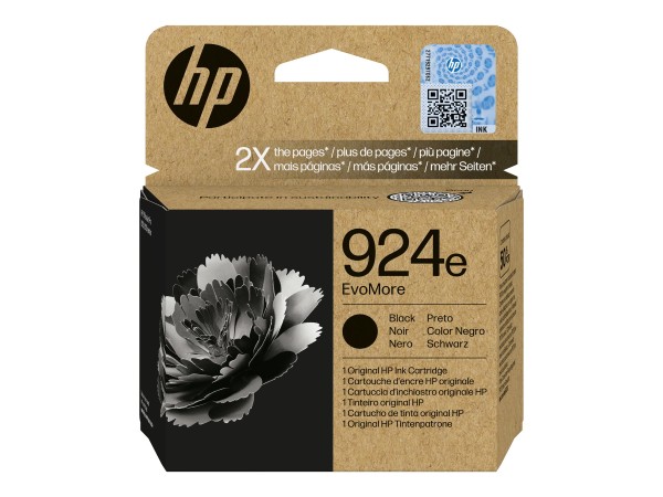 HP EvoMore 4K0V0NE Tintenpatrone schwarz No. 924e 4K0V0NE