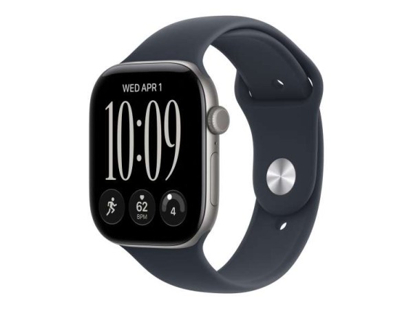 APPLE Watch S12 Aluminium 46mm Space Grau (Sportarmband navyblau) S/M MJEH4ZR/A