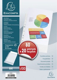 EXACOMPTA Prospekthülle, DIN A4, PP, Promopack 80+20 GRATIS