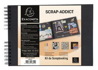 EXACOMPTA Scrapbooking-Set SCRAP ADDICT, schwarz