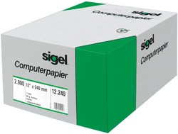 sigel DIN-Computerpapier endlos, 240 mm x 12" (30,48 cm)