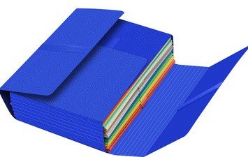 Oxford Dokumentenmappe JUMBO, mit Klettverschluss, blau