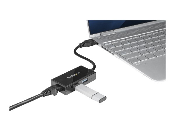 STARTECH.COM USB 3.0 auf Gigabit Netzwerk Adapter mit 2 Port USB Hub - Nati USB31000S2H