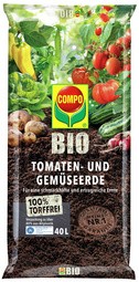 COMPO BIO Tomaten- und Gemüseerde torffrei, 40 Liter