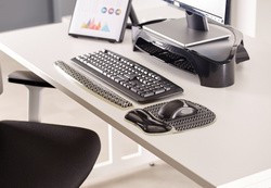 Fellowes Tastatur-Handgelenkauflage Photo Gel, schwarz/weiß