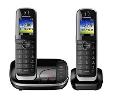 PANASONIC Schnurlostelefon KX-TGJ322GB schwarz DUO KX-TGJ322GB