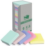 Post-it Haftnotizen Recycling Notes, 127 x 76 mm, farbig