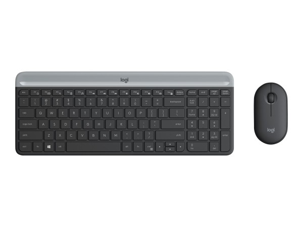 LOGITECH Slim Wireless Combo MK470 ES-Layout, inkl. Maus, graphite 920-009198