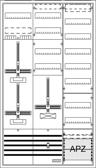 ABB ABB Striebel Komplettschrank 3-Punkt DA39BY 1400x800 für Wärmepumpe APZ