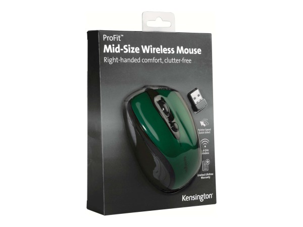 KENSINGTON Pro Fit Mid Size Wireless Emerald grüne Maus K72424WW