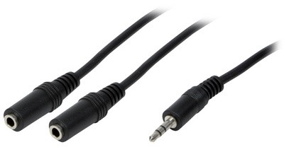 LogiLink Audiokabel, Klinkenstecker - 2x Klinkenkupplung