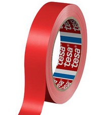 tesa Verpackungsklebeband 60404, 6 mm x 66 m, rot