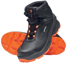 uvex 3 Schnürstiefel S3, schwarz/orange, Gr. 50