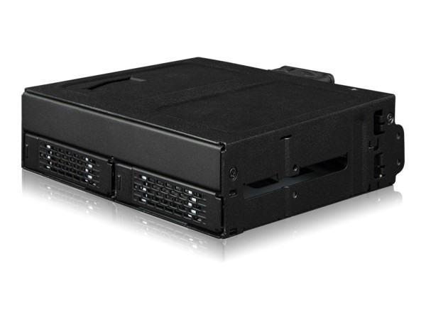 ICY DOCK ToughArmor 2x 2.5" PCIe 4.0 NVMe U.2 to 1x SlimSAS in 1x 5.2 MB105VP-B