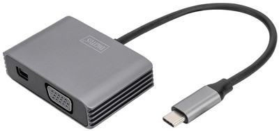 DIGITUS USB-C 4K 2in1 Mini DisplayPort + VGA Grafik-Adapter