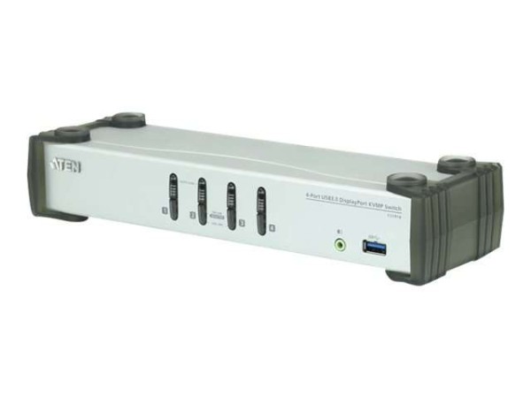 ATEN 4-Port USB 3.0 DisplayPort KVM Switch, ATEN CS1914, für 4 Displays, 4K CS1914-AT-G