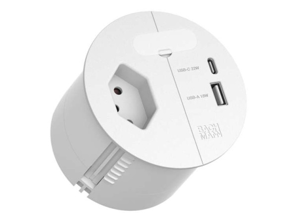 BACHMANN LOOP IN CHARGE 1xCH T13 wh, 1x USB A/C 22W 1xKBD 0,2m 938.306