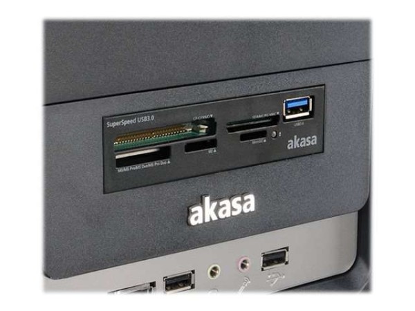 AKASA Einbau-Speicherkartenleser 8.9 cm (3.5 Zoll) Akasa AK-ICR-27 Schwarz AK-ICR-27